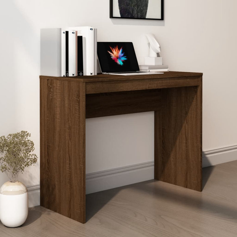 Neelam Desk Home Office Desk Computer Desk Workstation Table Engineered Wood, Brown Oak