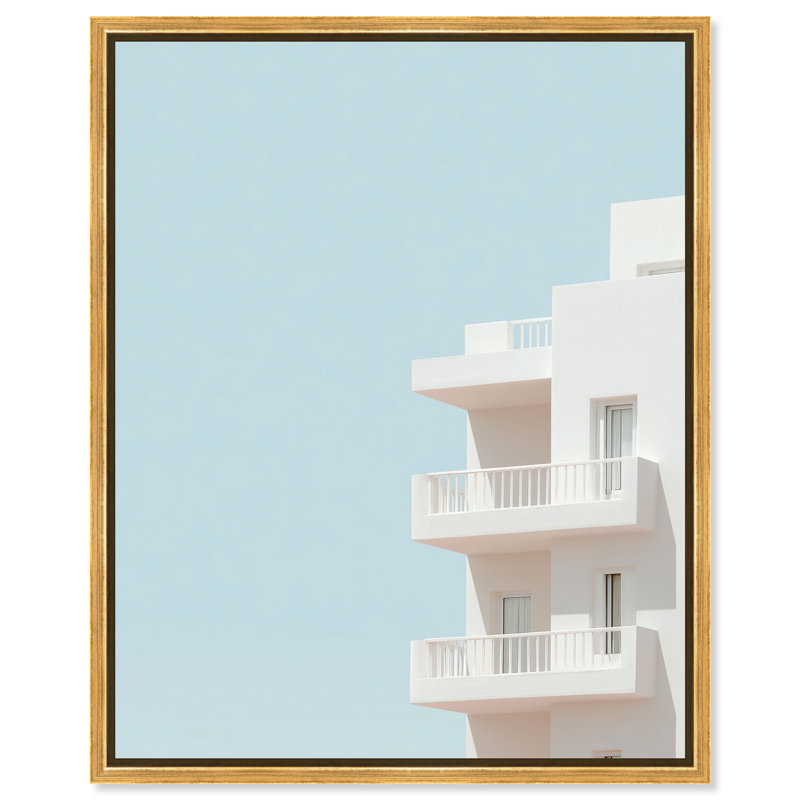 Sand Tinted Tiers II Print by Oliver Gal, 25"H x 21"W, Gold Floater Frame