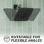Pomme de douche carrée de remplacement 6 fonctions 6,5 pouces avec bras de douche et bride-120265641
