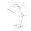 Lampe de table moderne en métal nickelé 17 "avec port USB et abat-jour en nickel pour un décor technophile