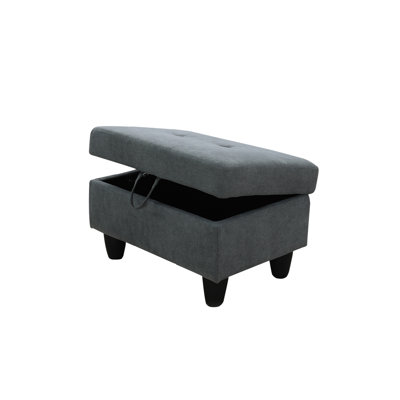 28.5" Wide Tufted Rectangle Standard Ottoman with Storage