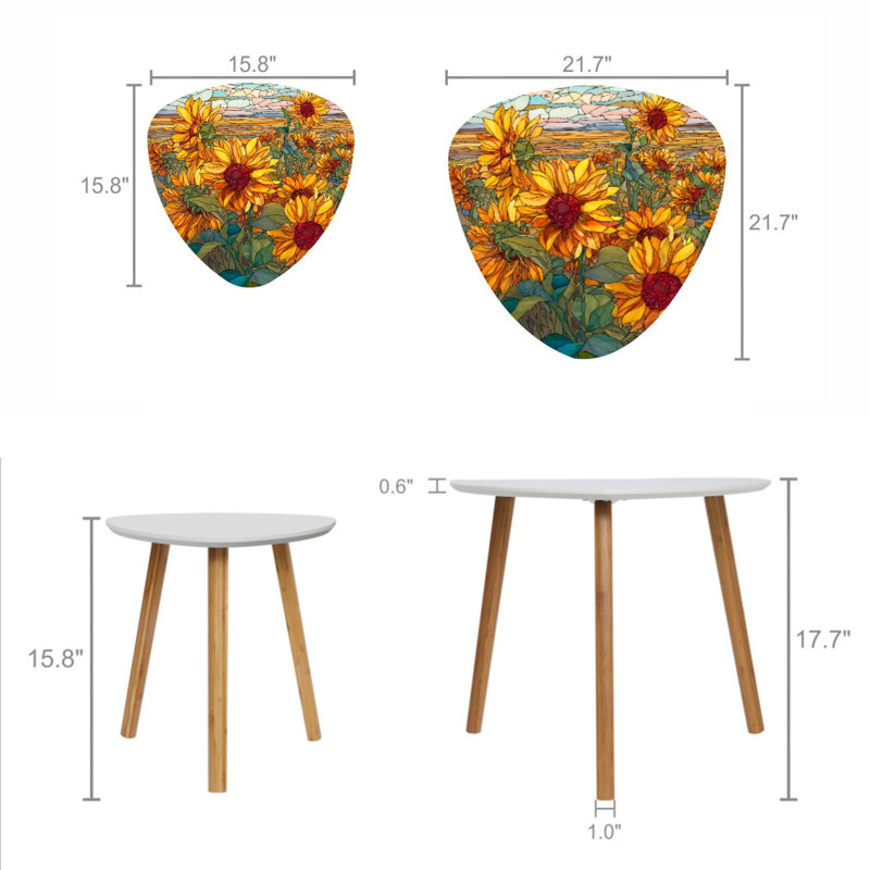 Ensemble de 2 tables basses gigognes Triangle