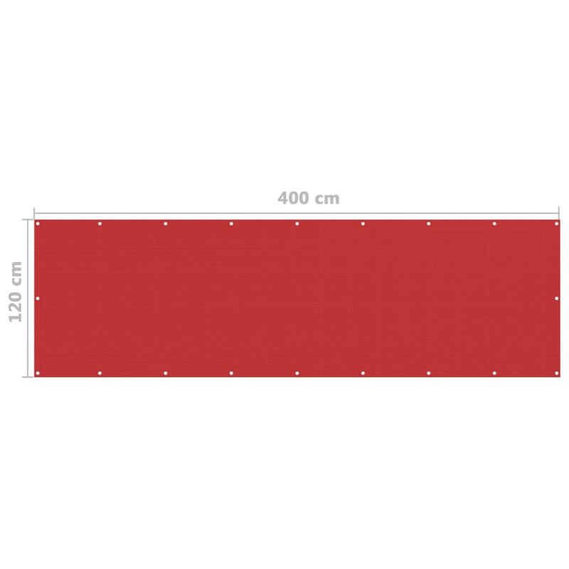 Dakota Fields 400cm W x 120cm D Plastic Cover Retractable Freestanding Awning, Red