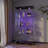 Modern Glass Display Cabinet With LED Lights, Quick-Assembly Antique Cabinet, Tempered Glass Bookshelf, Suitable For Living Room And Bedrooms, 2-Door 4-Shelf-264339773-240181344
