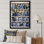 «Blue Boho Plant Pottery I», art mural Boho