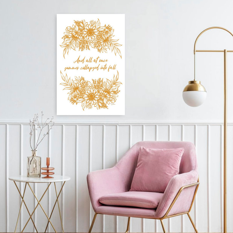 Summer Collapsed Into Fall Contemporary Summer Flower Art, 24" H x 16" W