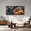 Art mural sur toile tourbillonnant bleu et cuivre-355450177