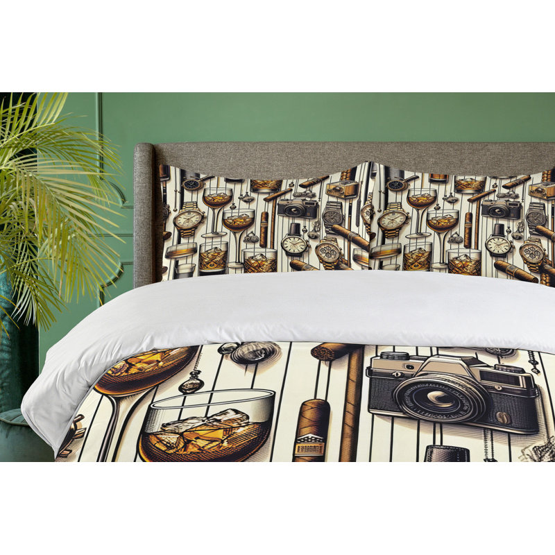 Man Cave Duvet Cover, Queen Duvet Cover + 2 Standard Shams