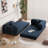 Sicilia Boneless 78.7" Corduroy Convertible Sofa Bed-2064219223
