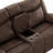 Oversized Manual Reclining Loveseat Sofa with Cupholders-Espresso-120433398
