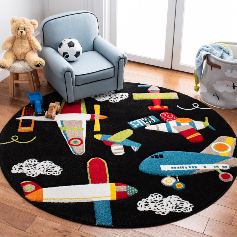 Tapis fantaisie Ryleigh Kids 100 Performance, Rond 5 pi 3 po