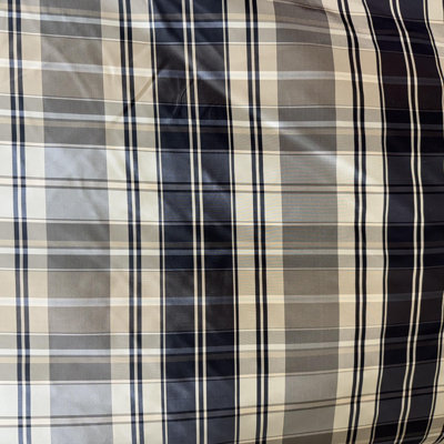 Owen Fabric | Striped Square Geometric Silk Fabric | Drapery & Curtain Fabric-Tagged