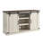 Wenzu 54.5"W Farmhouse Sliding Barn Door TV Stand for TVs up to 58 Inches, Open Shelves & Cabinets