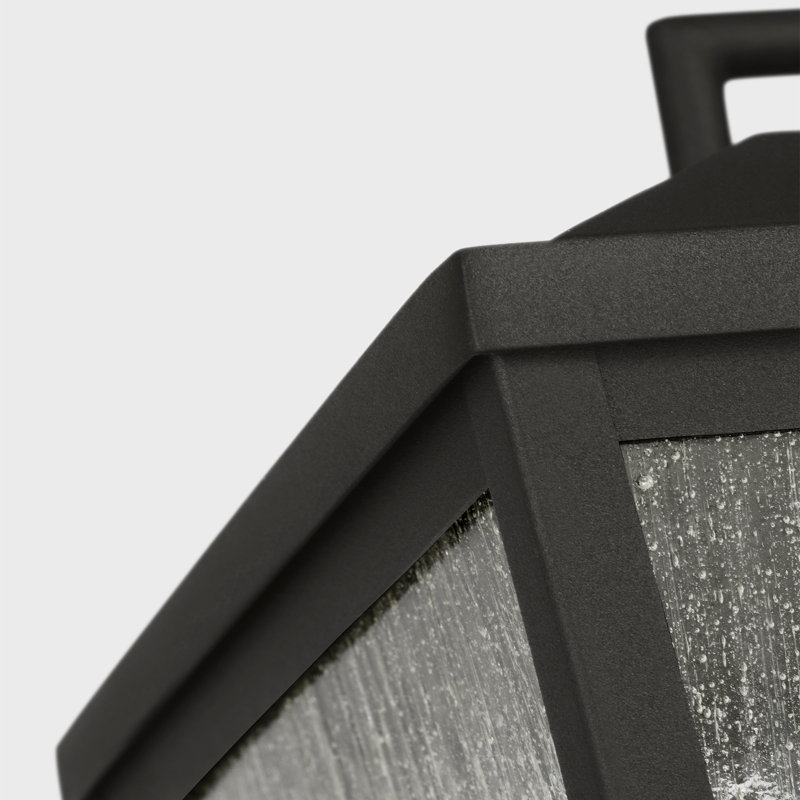 Luminaire d'extérieur 2 lumières Kennewick avec abat-jour transparent, Noir texturé
