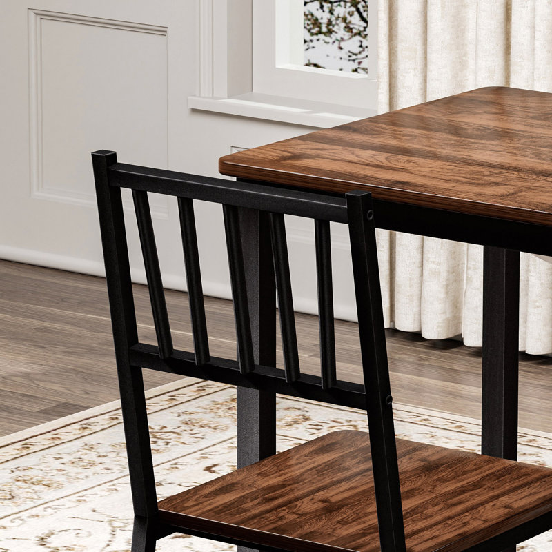 Ensemble de table de salle à manger, table de bar avec 2 chaises, comptoir de table de cuisine avec chaises, table de petit déjeuner industrielle pour la cuisine, salon, salle de fête