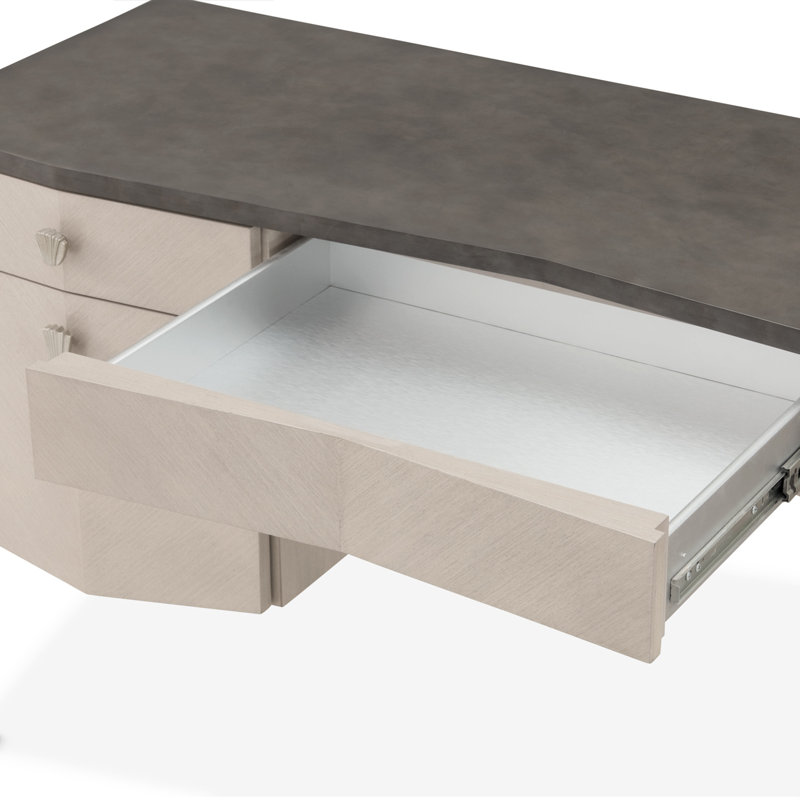 Fantosini Vanity Set With Mirror & Chair - Silver Mist