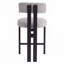 Tabouret de bar avec dossier bas - Confortable rembourré mer-1792090752