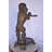 Standard Poodle Dog Hooding A Ring Bronze Statue - Size: 18"L X 13"W X 34"H.
