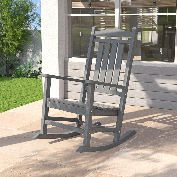 Winston Porter Premium HDPE Rocking Chair – All-Weather Durability ...