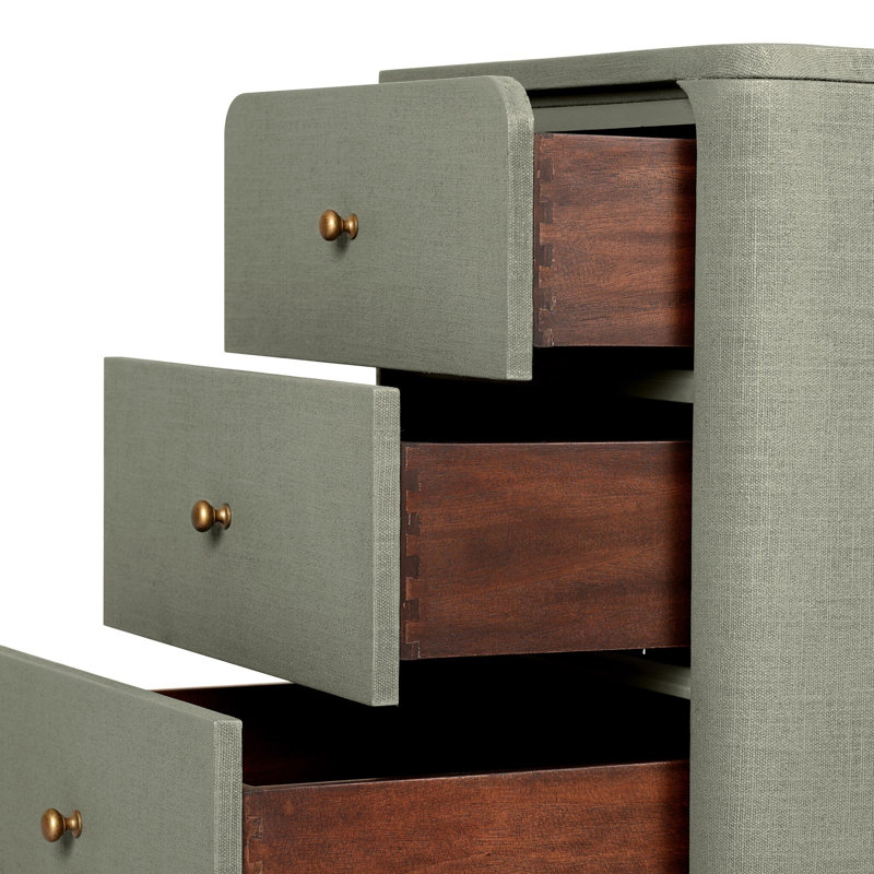 Paula 3 - Drawer Nightstand, Beige Painted Linen
