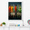 Orange et vert, épices colorées - reproduction d'art sur toile, décoration murale orange