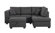 Emyli 64.25" Wide Microfiber/Microsuede Reversible Sofa & Chaise with Ottoman