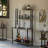 Classy and Elegant 4 Tiered Multifunctional Wooden Open Bar Shelves, Modern Console Table-2042815752