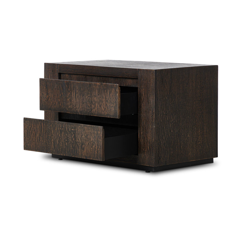 Abaso 2 - Drawer Nightstand, Dark Brown