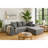 Full Foam Compressed Sofa Set With 5 Throw Pillows-646341158