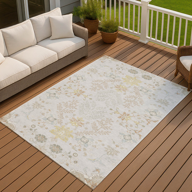 Machine Washable Indoor/Outdoor Chantille ACN2676 Global Rug, 10' x 14', Tin