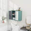 Armoire de salle de bain murale avec miroir, 2 portes en miroir et tablette ouverte-221022643