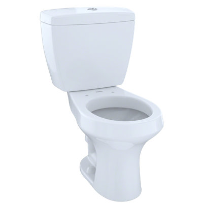 TOTO® Rowan™ Two-Piece Round Dual-Max®, Dual Flush 1.6 and 1.0 GPF Universal Height Toilet, Cotton White
