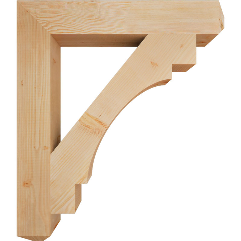 Support lisse Merced Craftsman, Sapin de Douglas, H 44 po x l 5,5 po x P 38 po