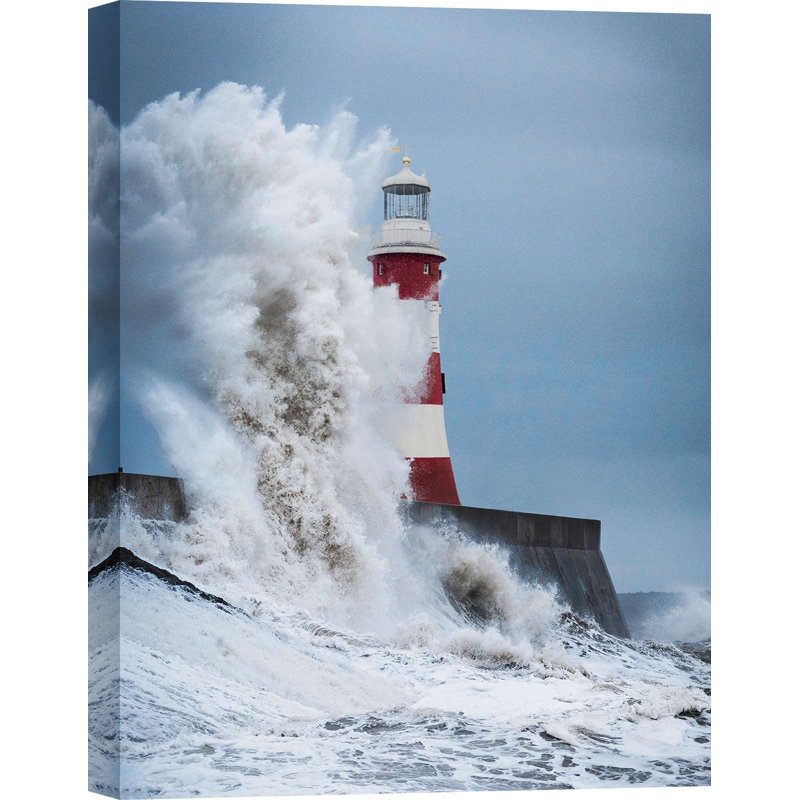 Photograph Of A Lighthouse, North Sea by Pangea Images - Wrapped Canvas Art Prints, 70cm H x 50cm W