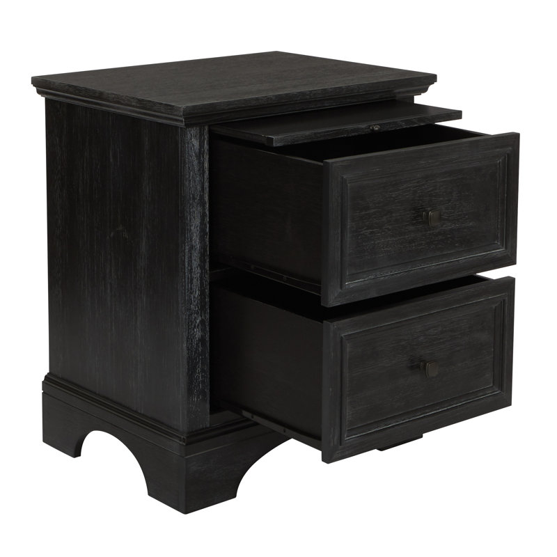 Bunbury 23.63'' W Nightstand, Rustic Black