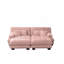 Boneless Cloud Couch Sleeper Sofa For Living Room, Chenille 2 Seater Sofa With 2 Lumbar Pillows And 2 Throw Pillows , Upholstered Wide Arm Sofa With 2 Ottomans,Chenille-342577331