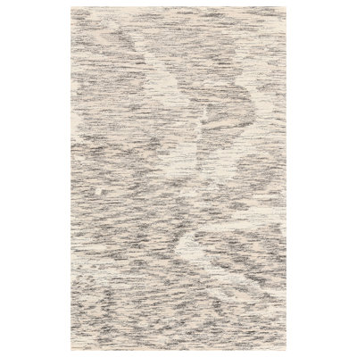 Chappelka Abstract Ivory Hand-Hooked Area Rug
