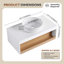 Meuble-lavabo flottant peu encombrant avec rangement ouvert et lavabo vasque de qualité supérieure