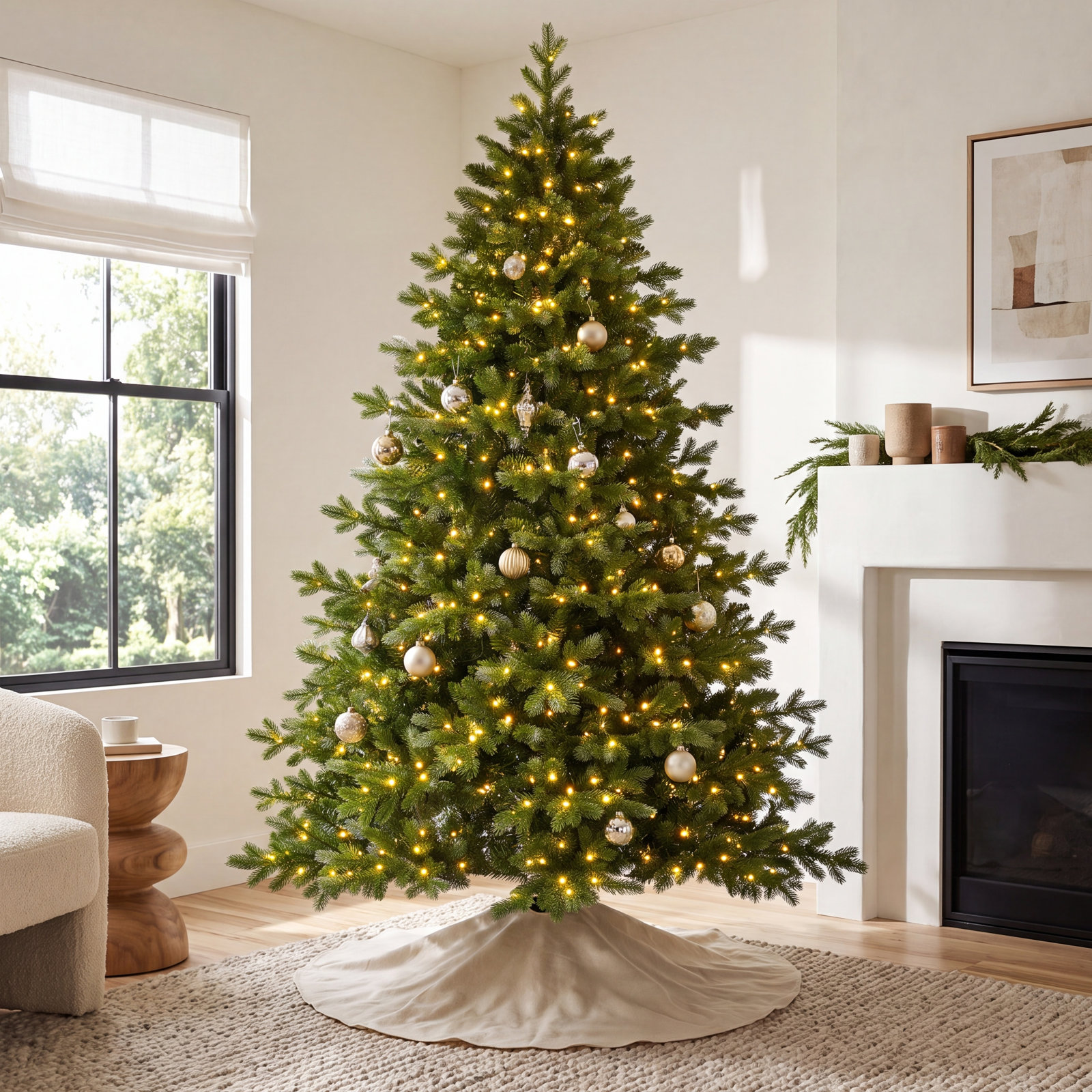 Pre-Lit Christmas Tree, 6.5' H