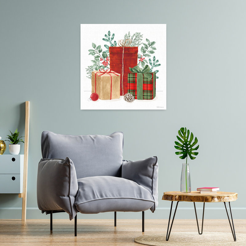 «Classic Christmas III», art abstrait traditionnel, H 24 po x l 24 po