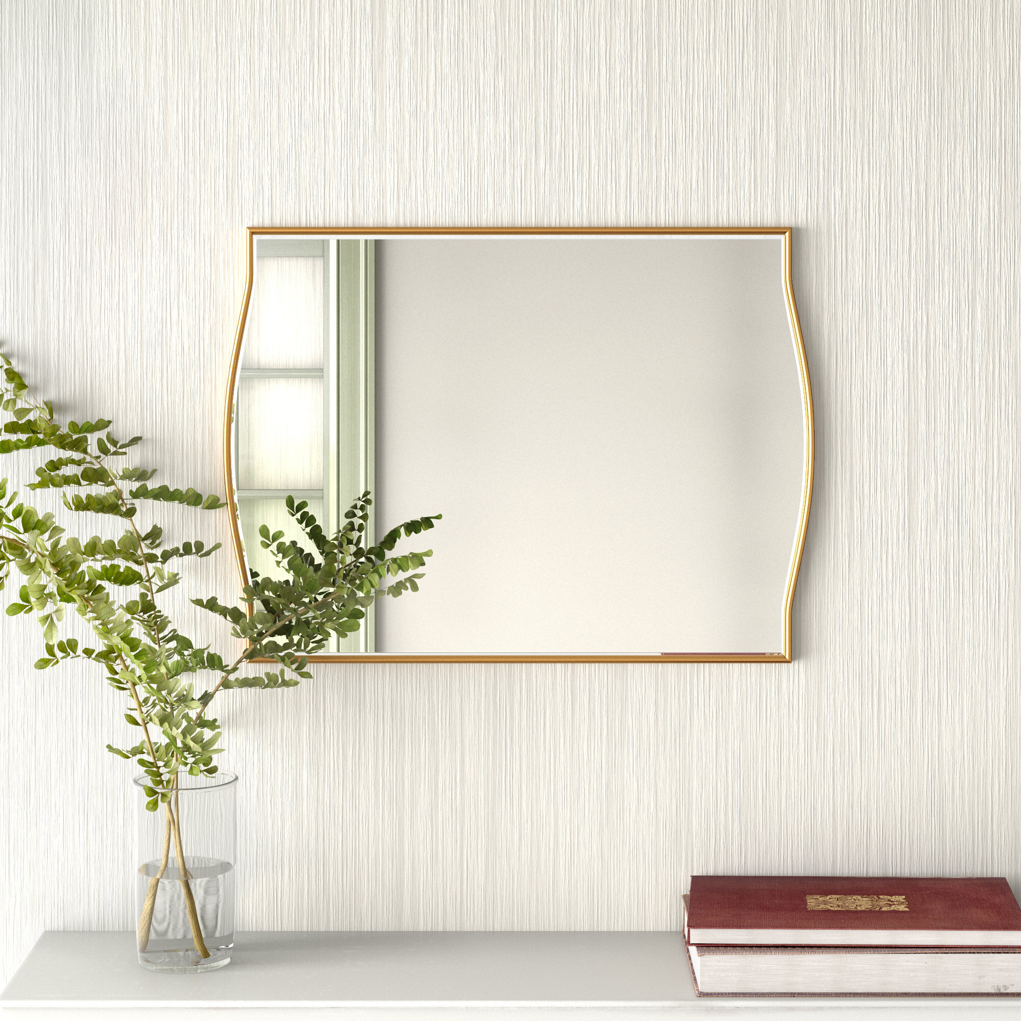 Meagan Mirror, 24" x 18", Gold