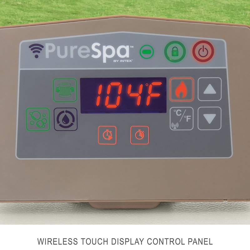 6-person 170 Jet Vinyl Square Inflatable Hot Tub in Off White, 290 gallons
