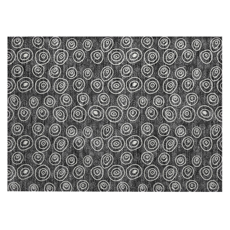 Washable Geometric Indoor / Outdoor Rug