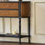 Console en bois massif noir et brun-1187516620