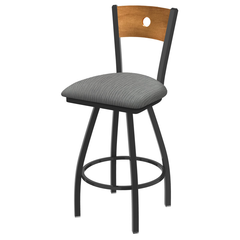 Tabouret pivotant Voltaire, Érable moyen, Étain, Siège Graph Graph / finition érable moyen