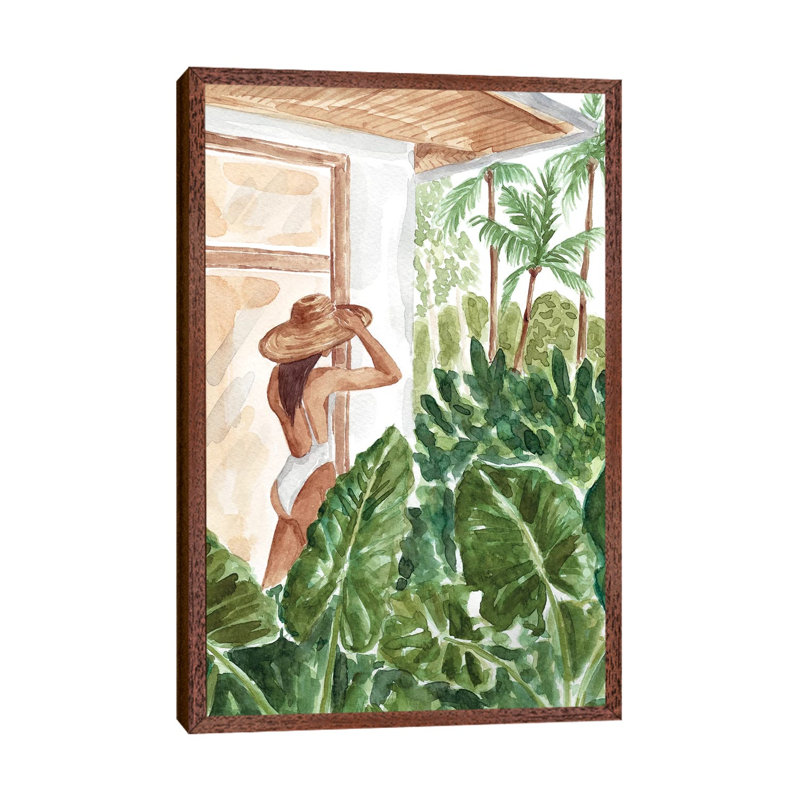 Woke Up In The Jungle 1 Piece Wall Art on Canvas, 66.04 cm H x 45.72 cm W, Classic Wood Framed