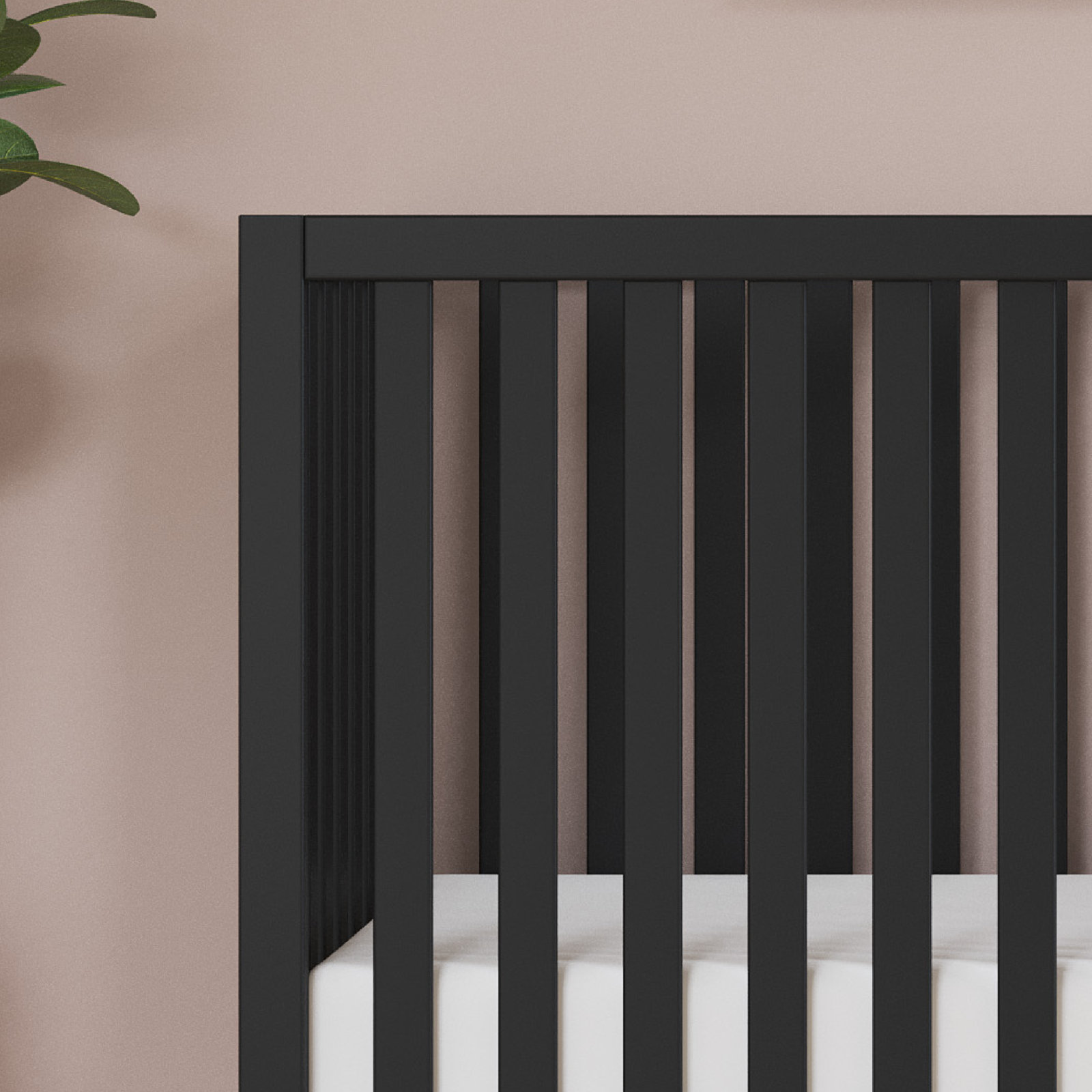 Soho 4 -in-1 Convertible Crib, Black/Natural