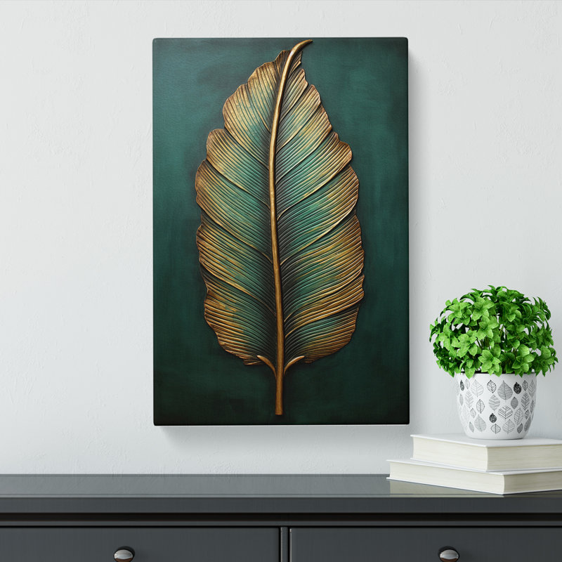 Palm Leaf Classicism No.2 - Wrapped Canvas, 76cm H x 50cm W x 3cm D