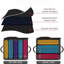 Fireproof Document Box, Fireproof File Box with Lock, Collapsible File Storage Box with Zippers and Inserts Bag
