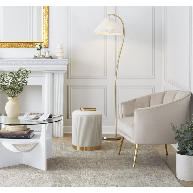  Benley Velvet Armchair, Champagne Velvet